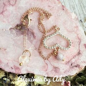 Lepidolite and quartz super dainty bracelet